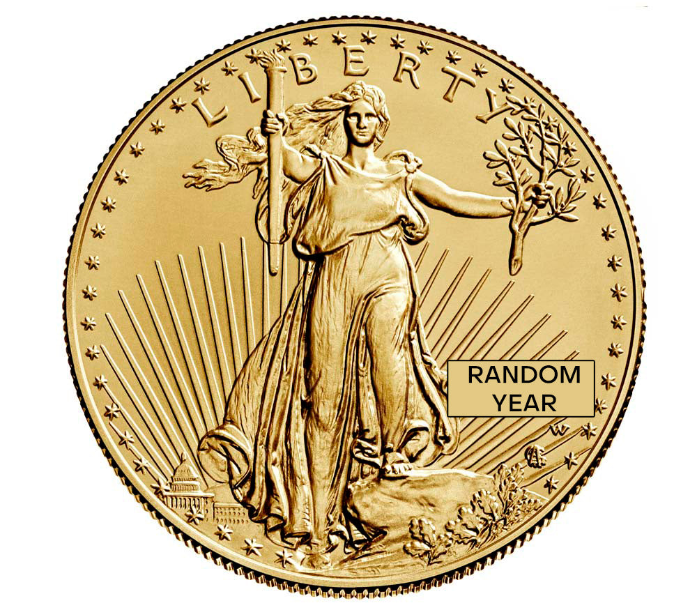 one tenth ounce gold coin fractional gold american eagle uncirculated random year