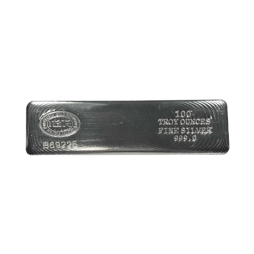 100oz IGR Silver Bar - Istanbul Gold Refinery