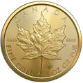 one ounce of Canadian Gold Maple leaf coin uncirculated BU condition