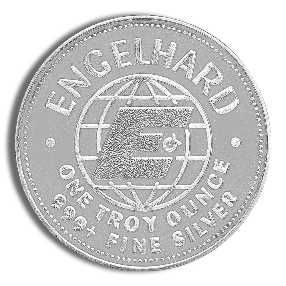 1 oz silver round coin engelhard prospector