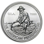 1 oz silver round coin engelhard prospector