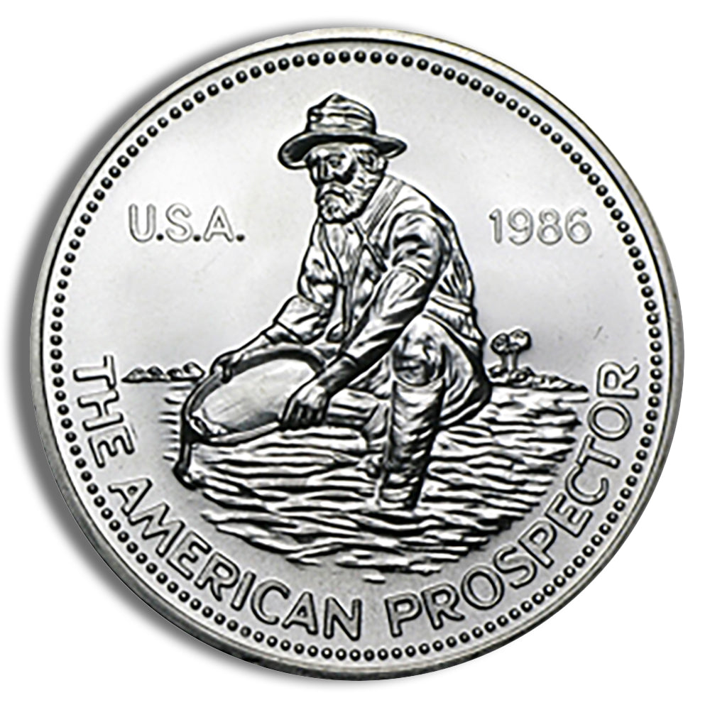 1 oz silver round coin engelhard prospector