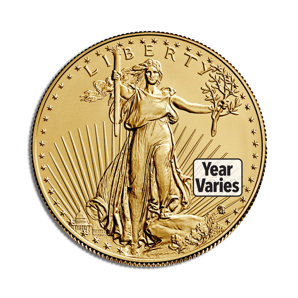 1/2 oz Gold Eagle - BU (Year Varies)