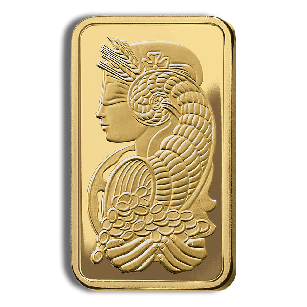 1 gram gold bar carded Pamp fortuna gold card