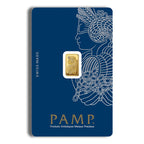 1 gram gold bar carded Pamp fortuna gold card