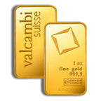 1 ounce gold bar from valcambi carded