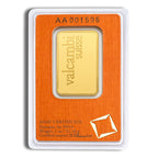 1 ounce gold bar from valcambi carded