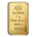 1 gram gold bar carded Pamp fortuna gold card